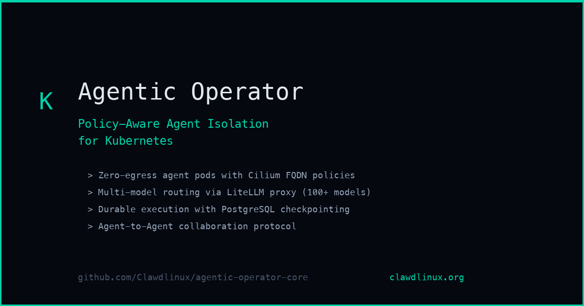 agentic-operator-core website preview